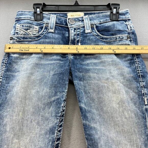 Big Star Women's Jenae Skinny Size 26L Light Stone Wash Hidden Logo Pocket - Picture 3 of 16